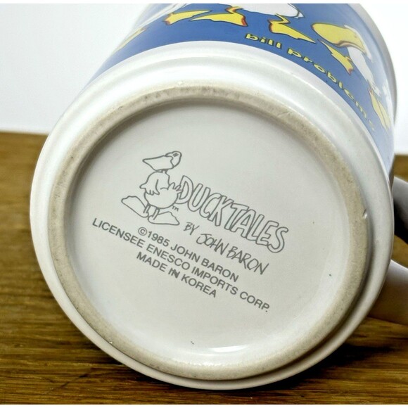 VTG 1985 Duck Tales John Baron Bill Problems Coffee Mug Comics Humor Funny Gag - Picture 8 of 9